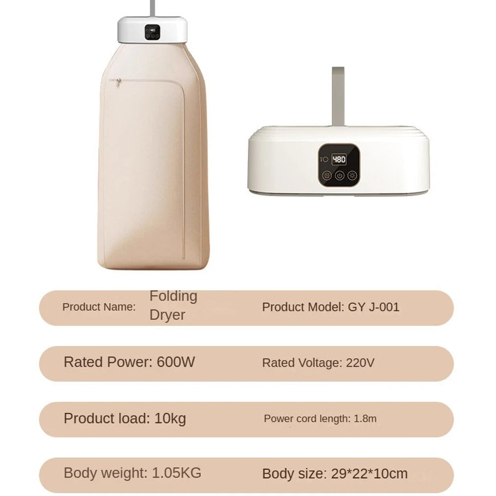 Remote-Control Electric Clothes Dryer for Fast and Efficient Drying