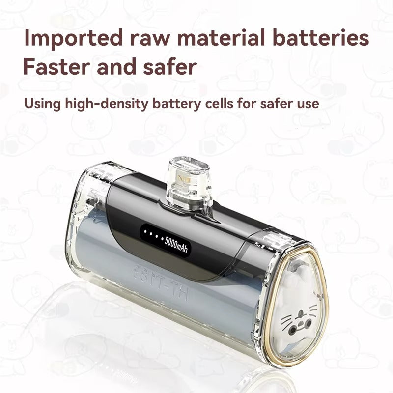 5000mAh Portable Power Bank – Compact, Fast Charging, Travel Essential