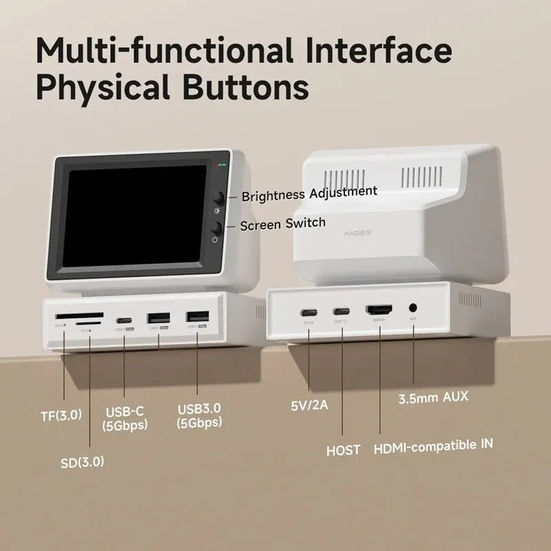 Portable IPS Mini Display for Work, Gaming, and Media Viewing