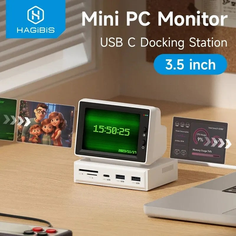 Portable IPS Mini Display for Work, Gaming, and Media Viewing
