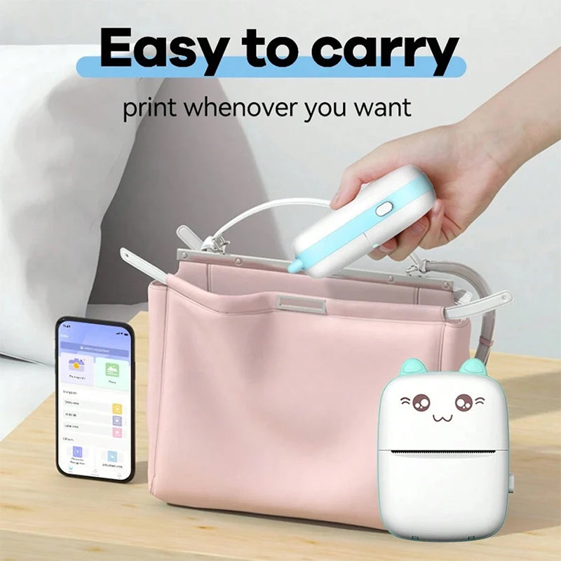 Portable Mini Thermal Printer for Quick Printing on the Go