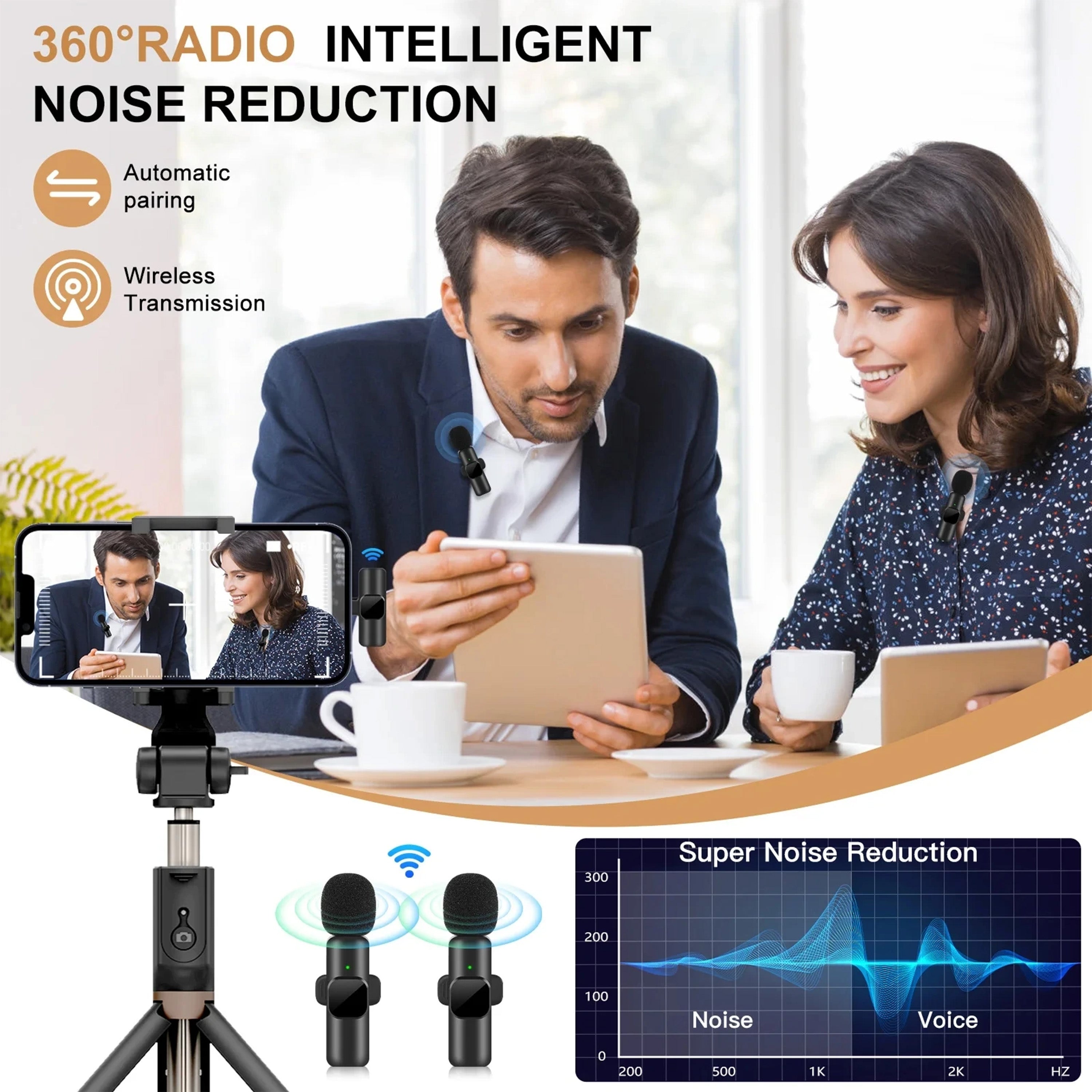 Wireless Lavalier Microphone for Clear Audio Recording