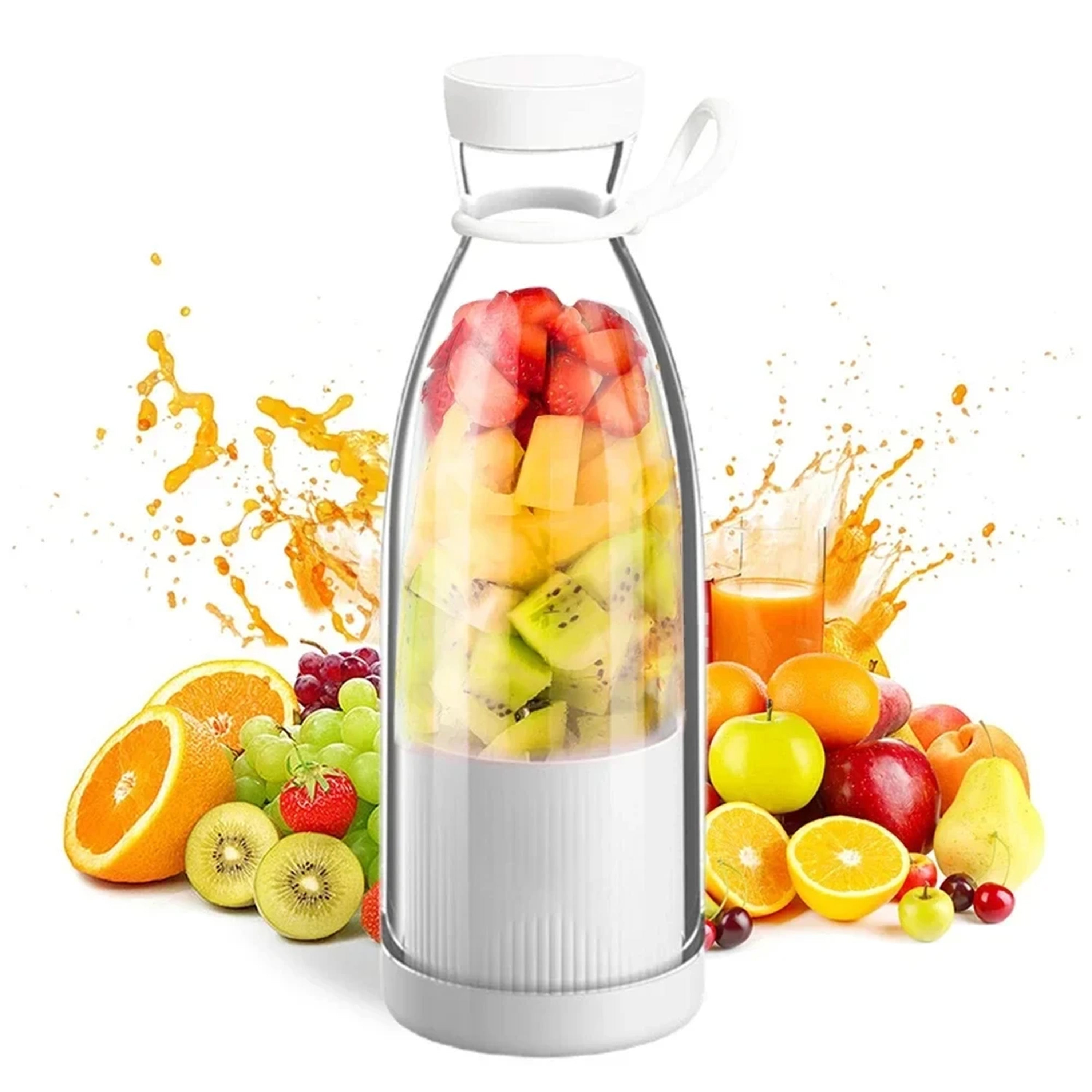 Portable Juicer Blender USB Rechargeable Juicer Cup with 6 Blades
