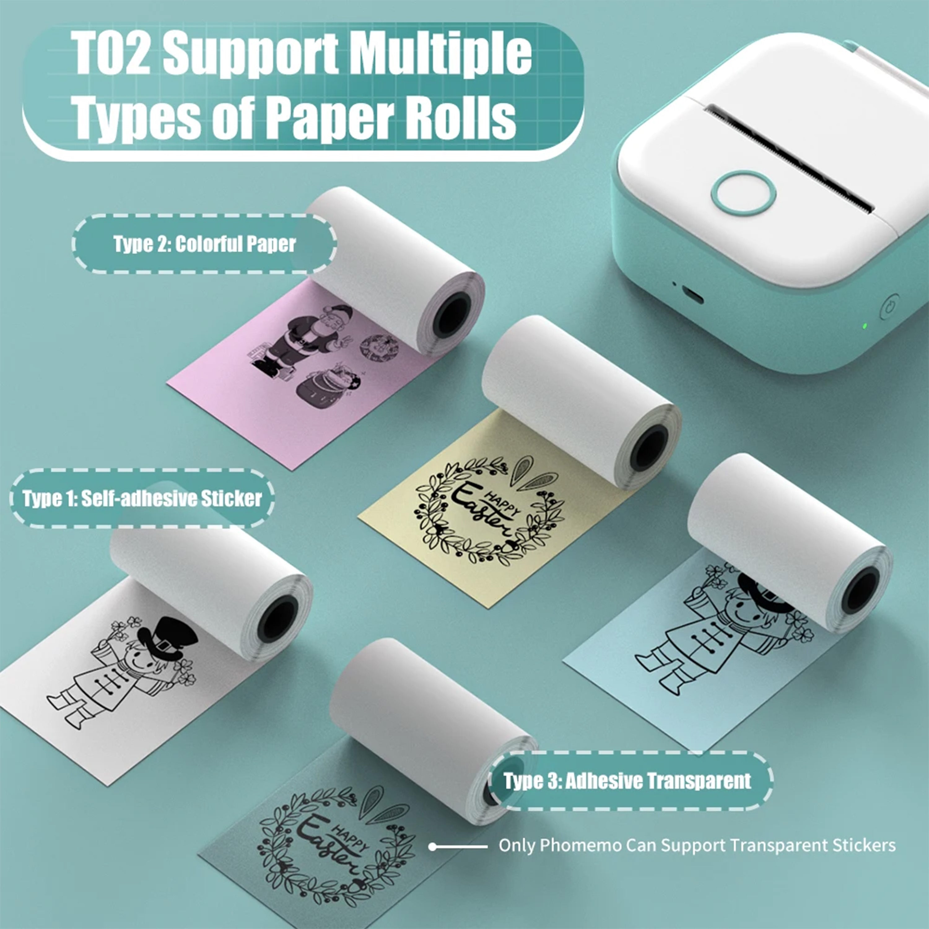 Portable Mini Printer – Compact Wireless Printer for Home & Travel