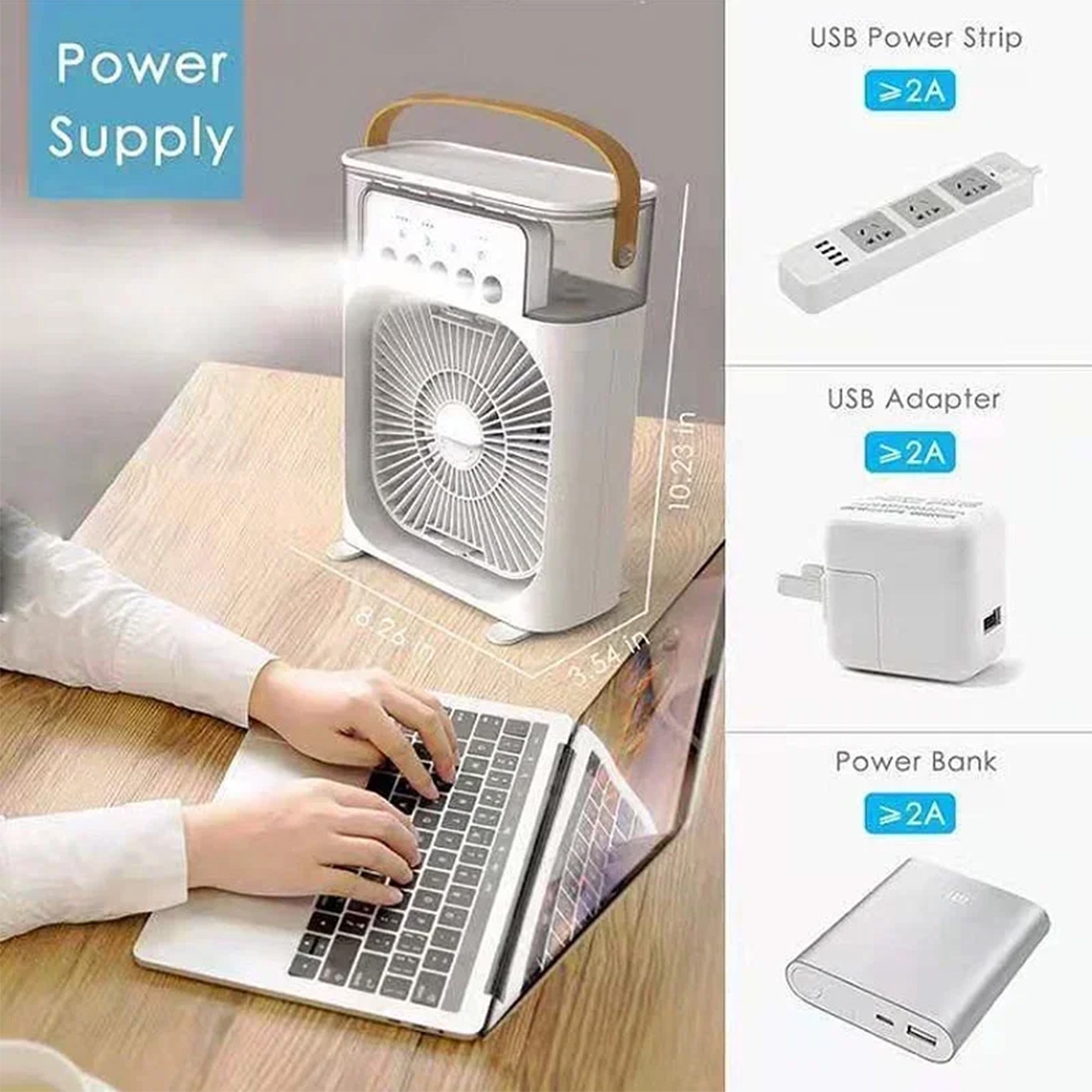 Compact Portable Air Conditioner Fan for Home, Office & Travel