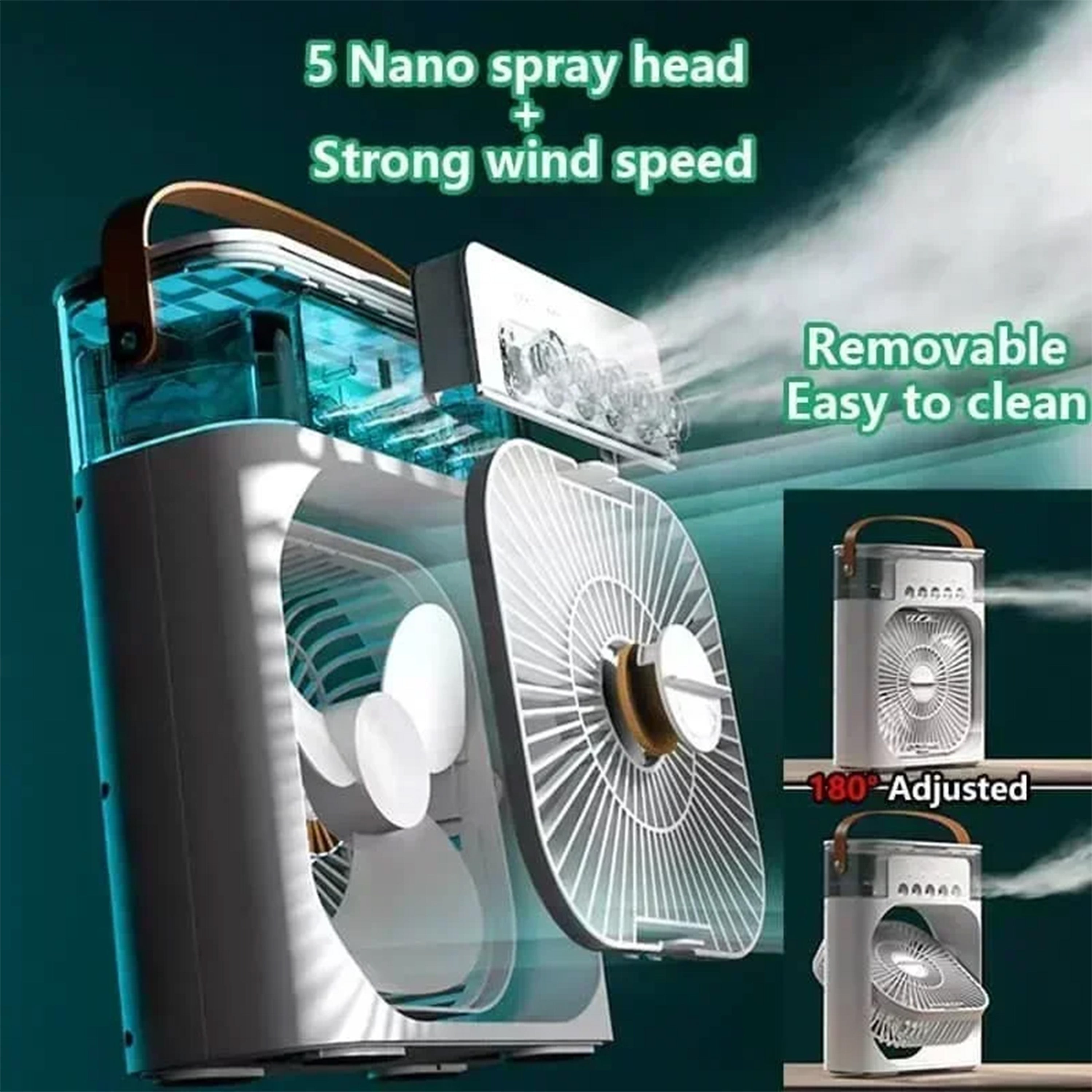 Compact Portable Air Conditioner Fan for Home, Office & Travel