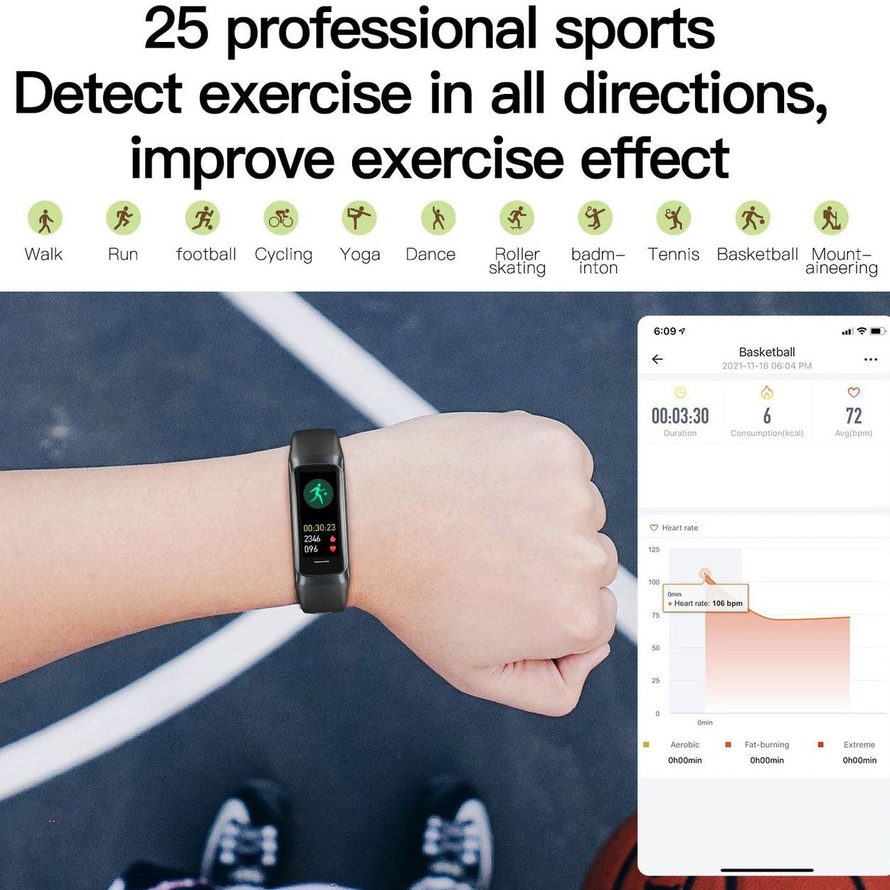 Smart Sports Band - Fitness Tracker & Health Monitoring Device