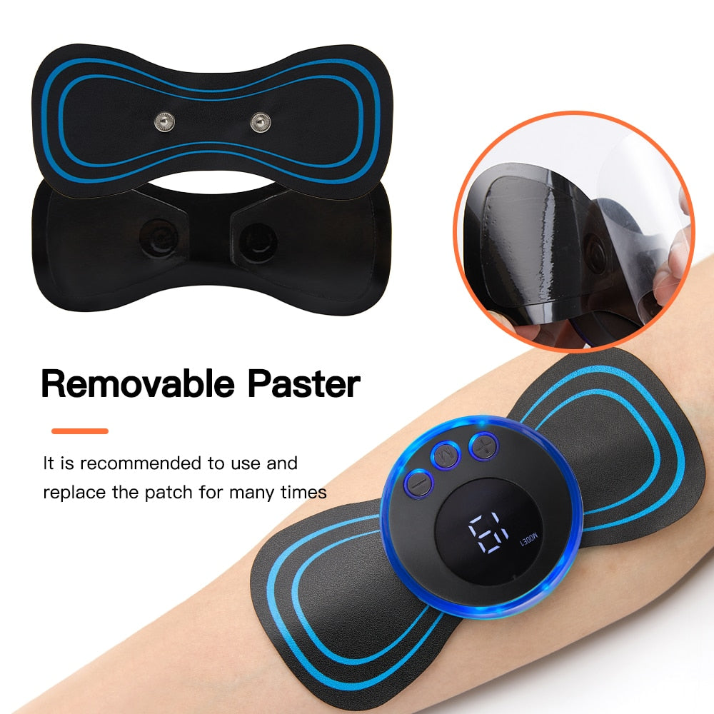 Portable Neck Massage Patch for Pain Relief and Relaxation