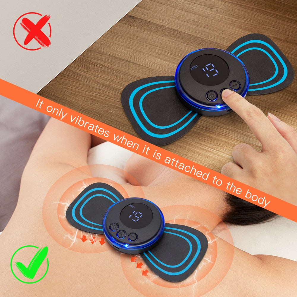 Portable Neck Massage Patch for Pain Relief and Relaxation