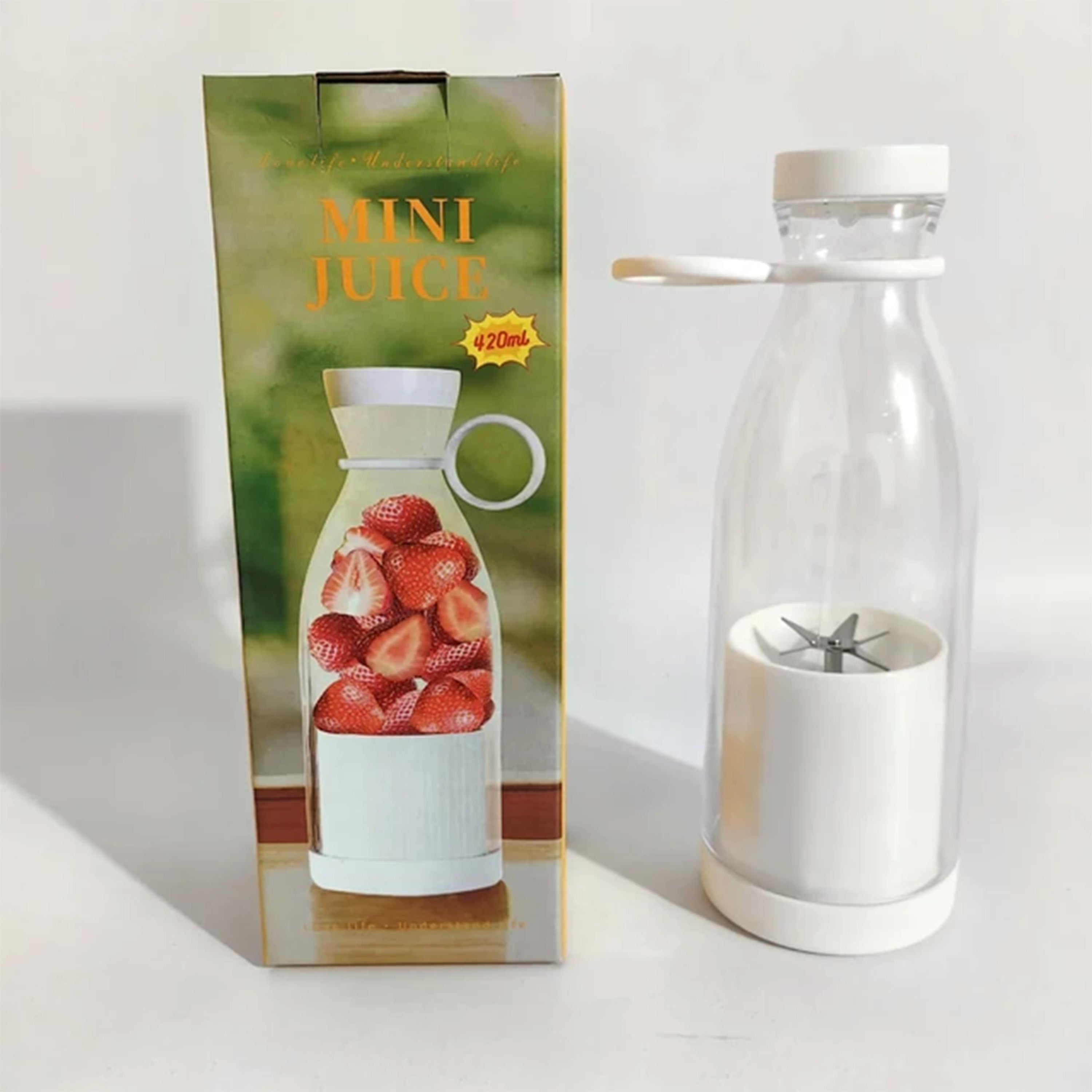 Portable Juicer Blender USB Rechargeable Juicer Cup with 6 Blades