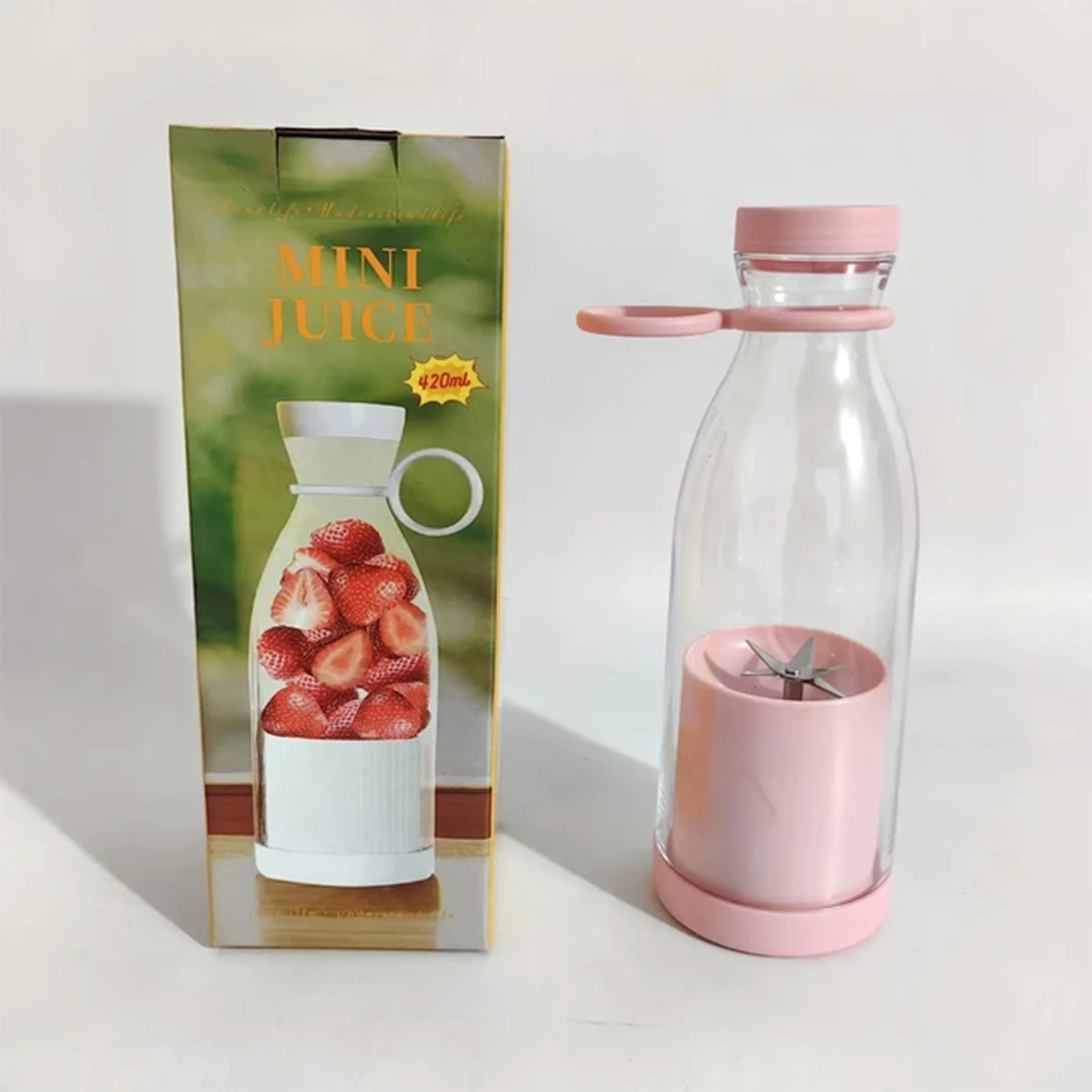 Portable Juicer Blender USB Rechargeable Juicer Cup with 6 Blades