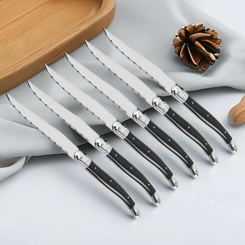 Steak Knife Set – 9'' Serrated Steak Knife Set for Perfect Cuts
