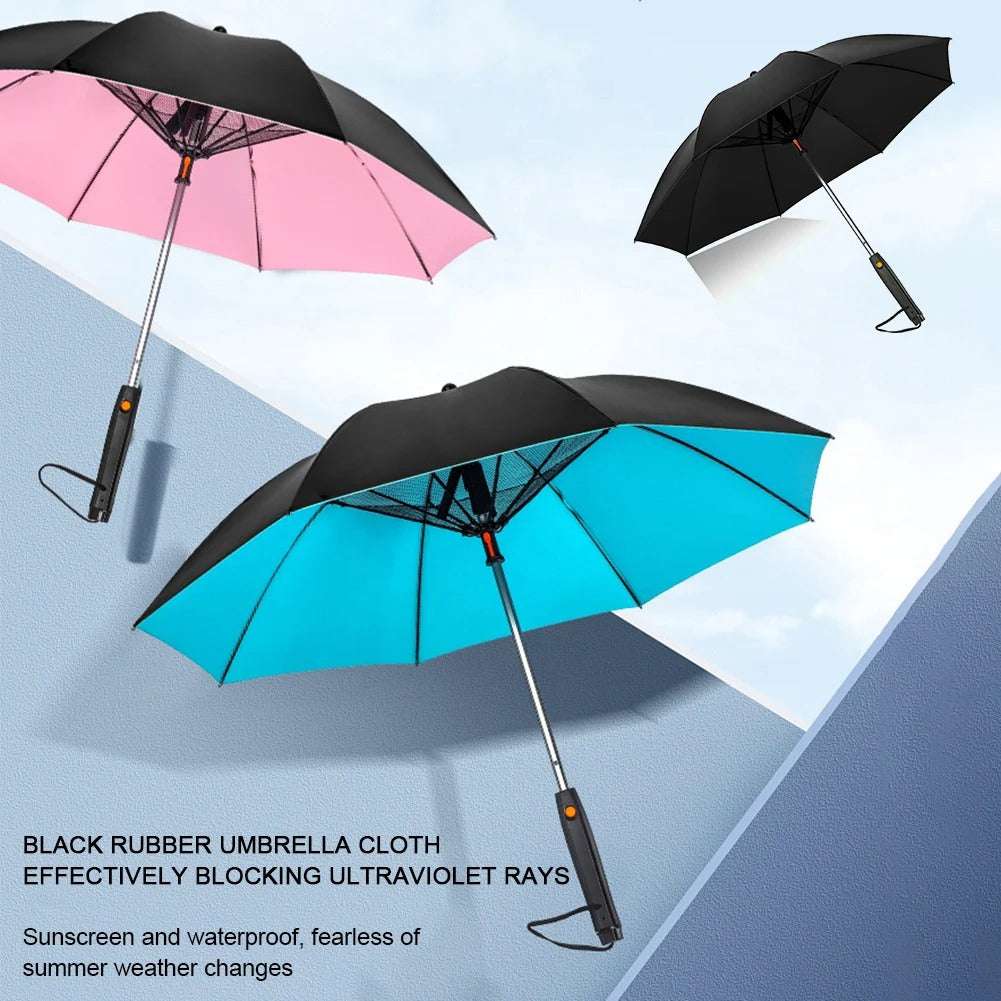 UV Protection Umbrella – 3-in-1 Portable Umbrella with Fan & Mister