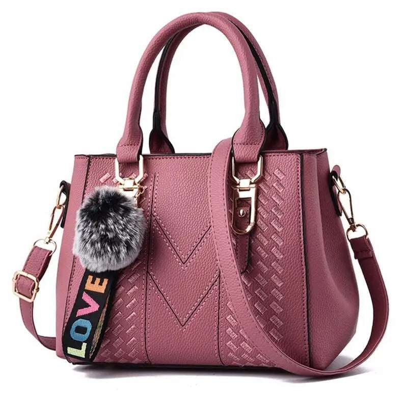 Leather Messenger Bag – Embroidered Leather Handbag for Business Use