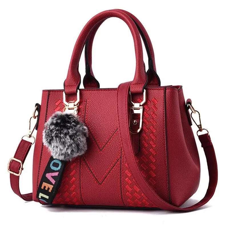 Leather Messenger Bag – Embroidered Leather Handbag for Business Use