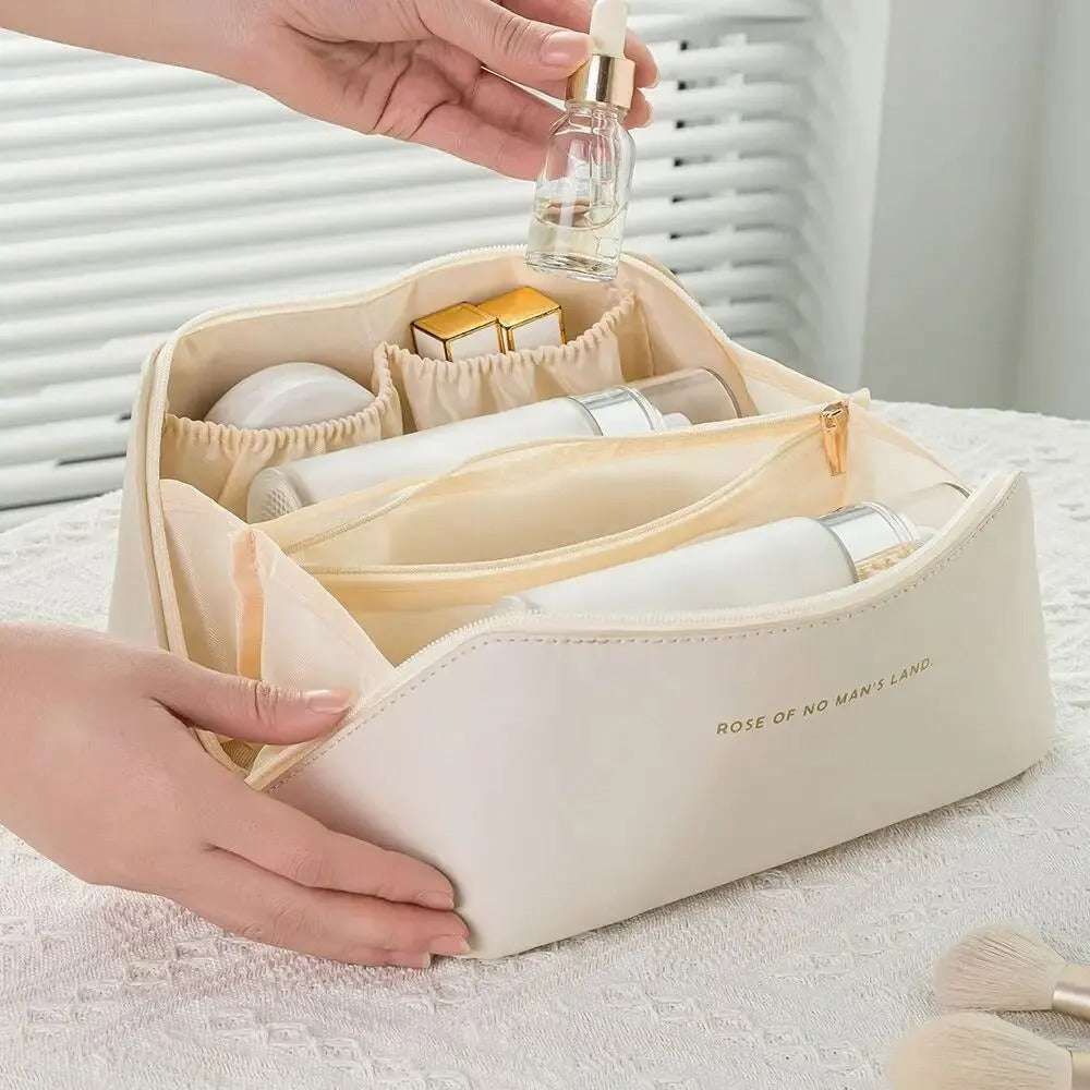 Travel Makeup Bag - Luxury Organizer for Cosmetics and Toiletries