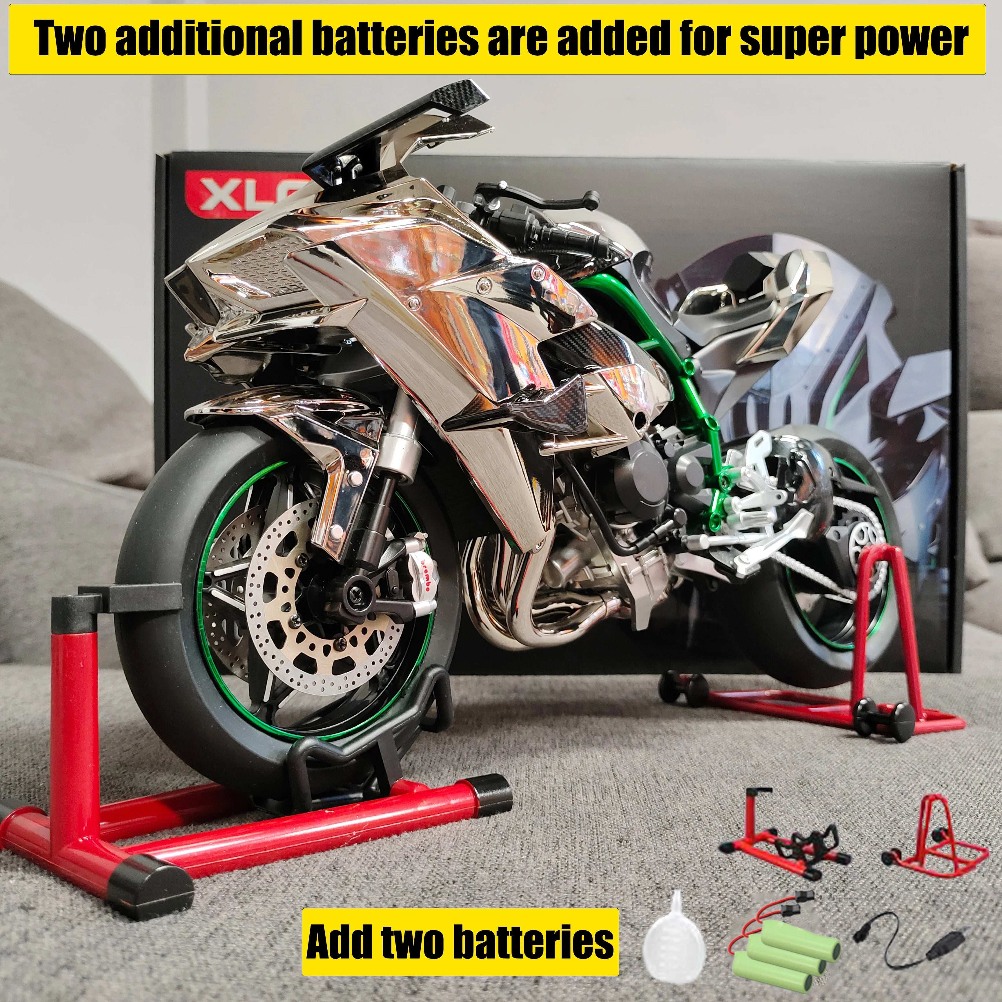 Kawasaki H2R Motorcycle Model – 1:6 Scale Diecast Motorcycle Model