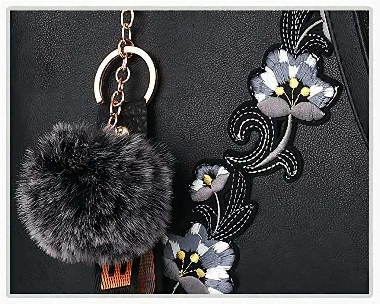 Top Handle Handbag - Elegant Women’s Embroidery Handbag