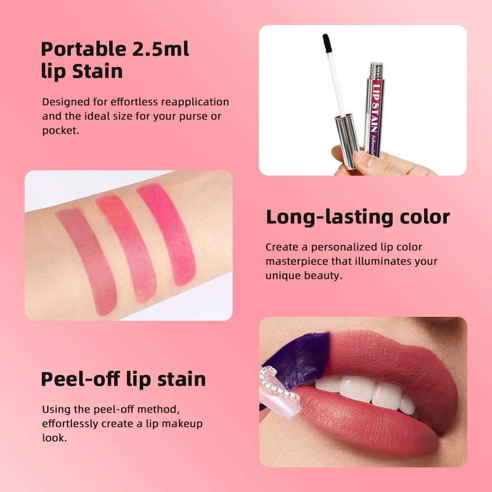 Long-Lasting Waterproof Peel Lip Stain