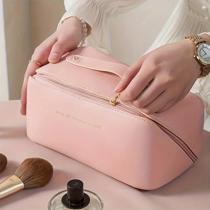 Travel Makeup Bag - Luxury Organizer for Cosmetics and Toiletries