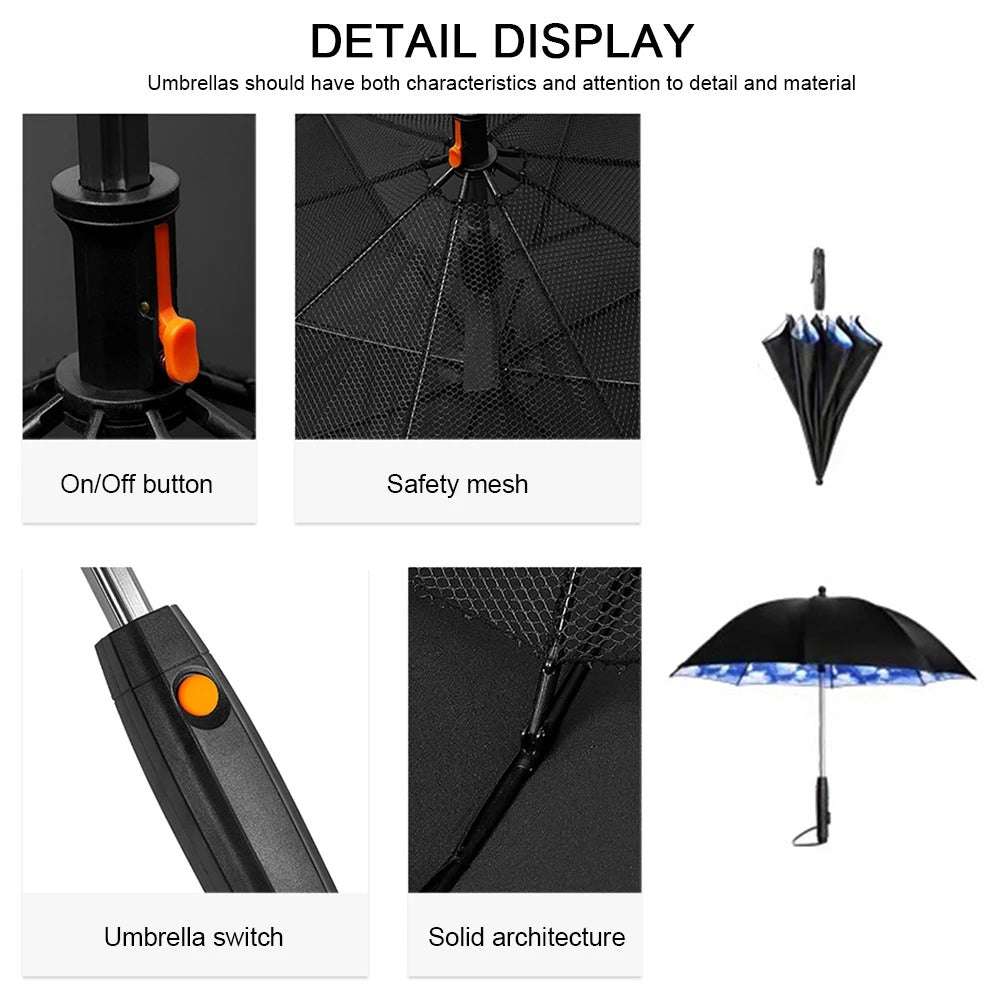UV Protection Umbrella – 3-in-1 Portable Umbrella with Fan & Mister