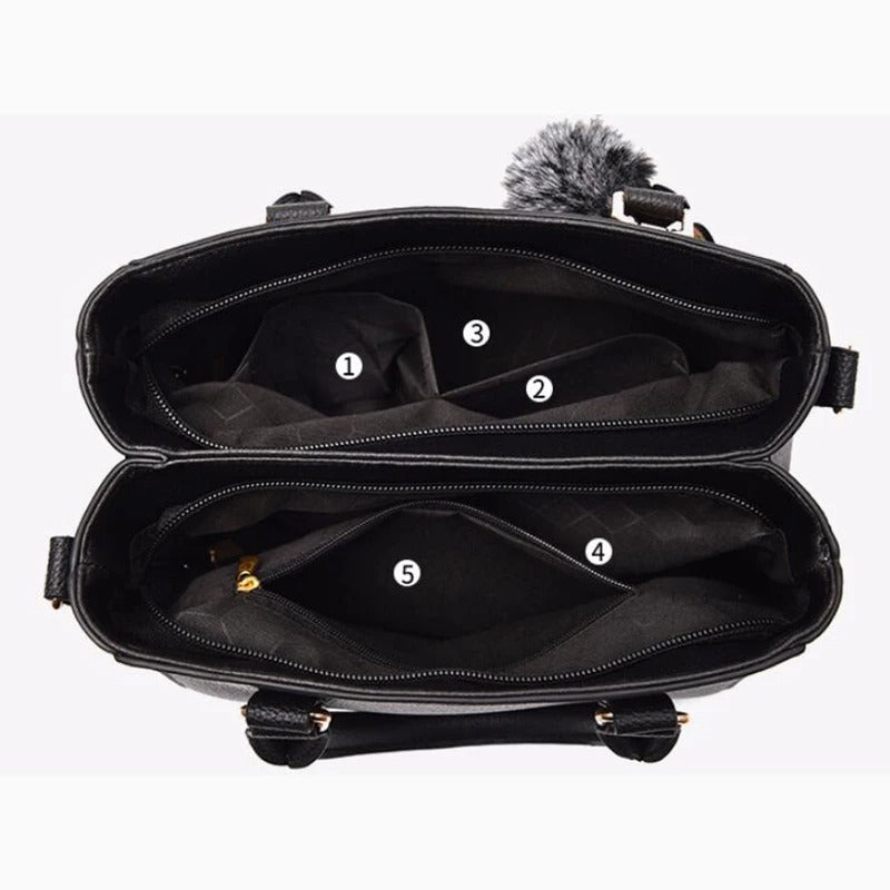 Leather Messenger Bag – Embroidered Leather Handbag for Business Use