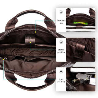 Leather Briefcase for Men - Genuine Leather Men’s Briefcase