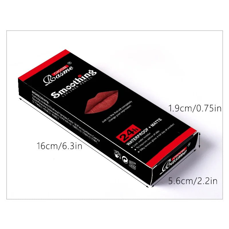12PCS Matte Lipstick & Liner Set