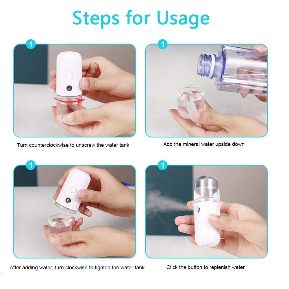 USB Rechargeable Nano Mist Facial Steamer
