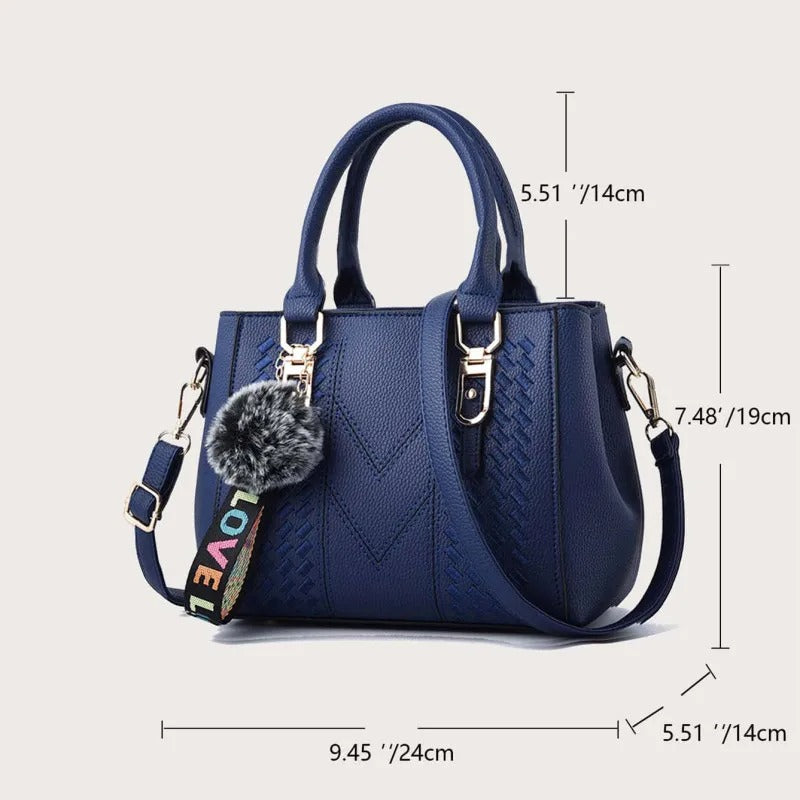 Leather Messenger Bag – Embroidered Leather Handbag for Business Use