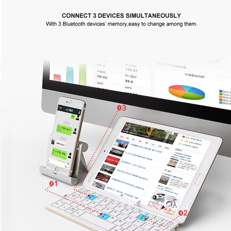 Foldable Bluetooth Keyboard – Compact, Portable, and Ergonomic