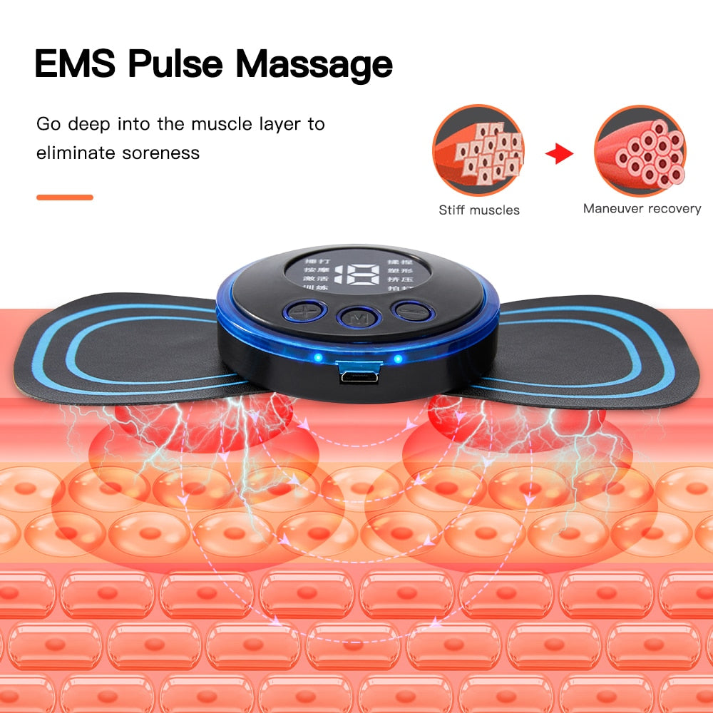 Portable Neck Massage Patch for Pain Relief and Relaxation