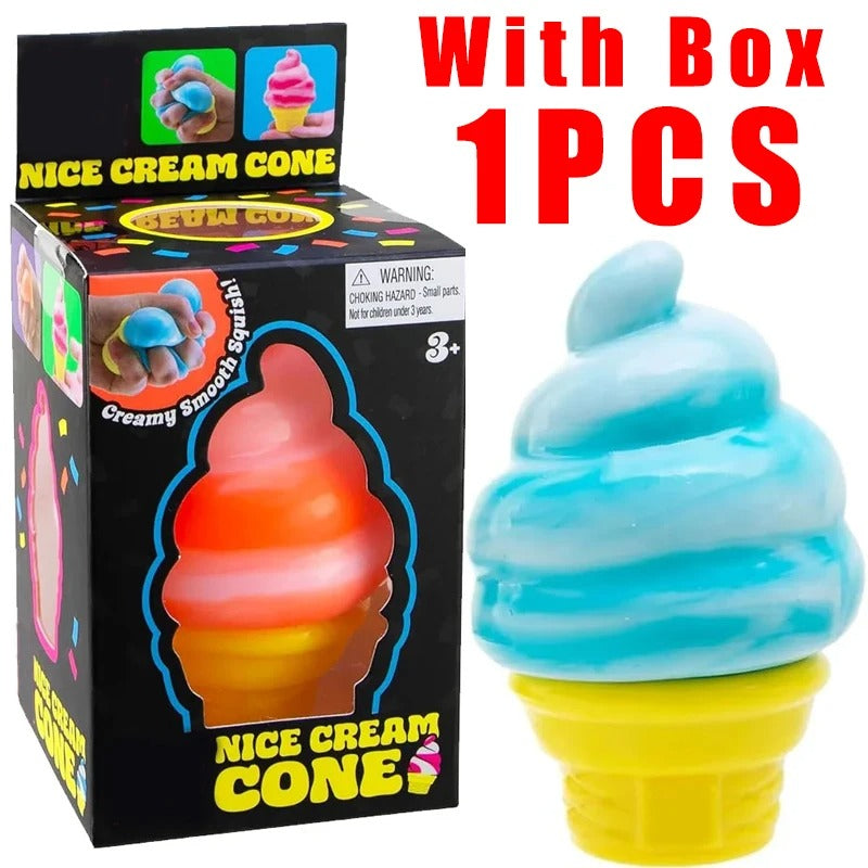 NeeDoh Peace O' Cake Squishy Toy – Rainbow Cake Sensory Fidget Toy for Stress Relief, Anxiety Relief & Sensory Play for Kids and Adults