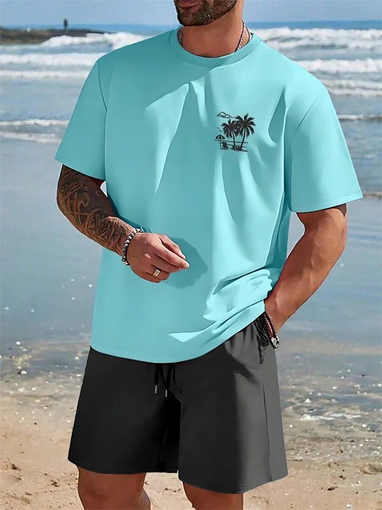 Men’s Hawaiian Summer Shorts Set