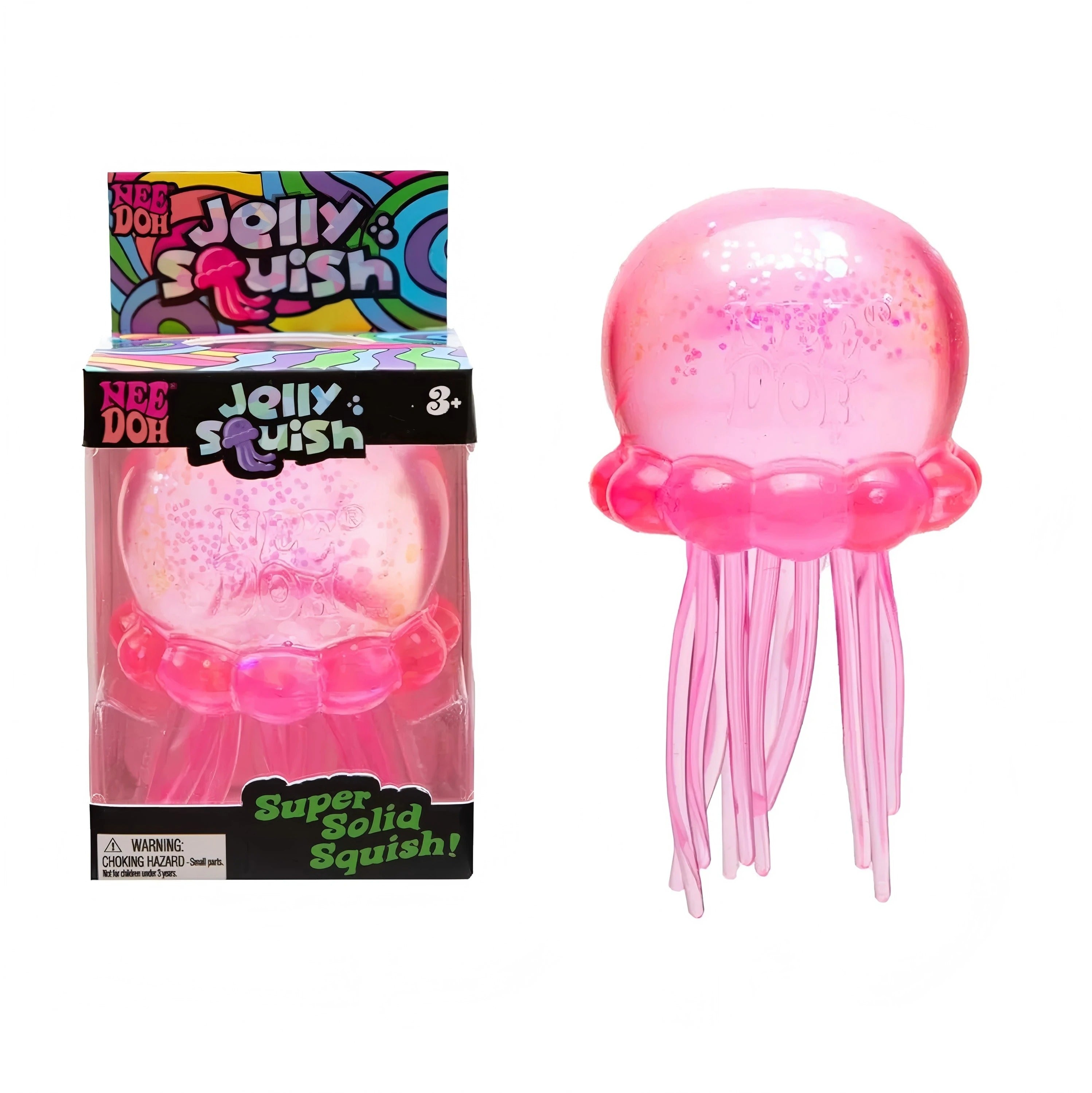 NeeDoh Jellyfish Squishy Stress Toy – Soft Sensory Fidget Toy for Stress Relief, Anxiety Relief & Sensory Play for Kids and Adults