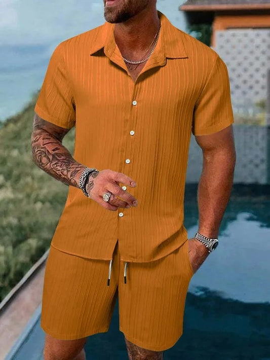 Men’s Summer Polo Shorts Set