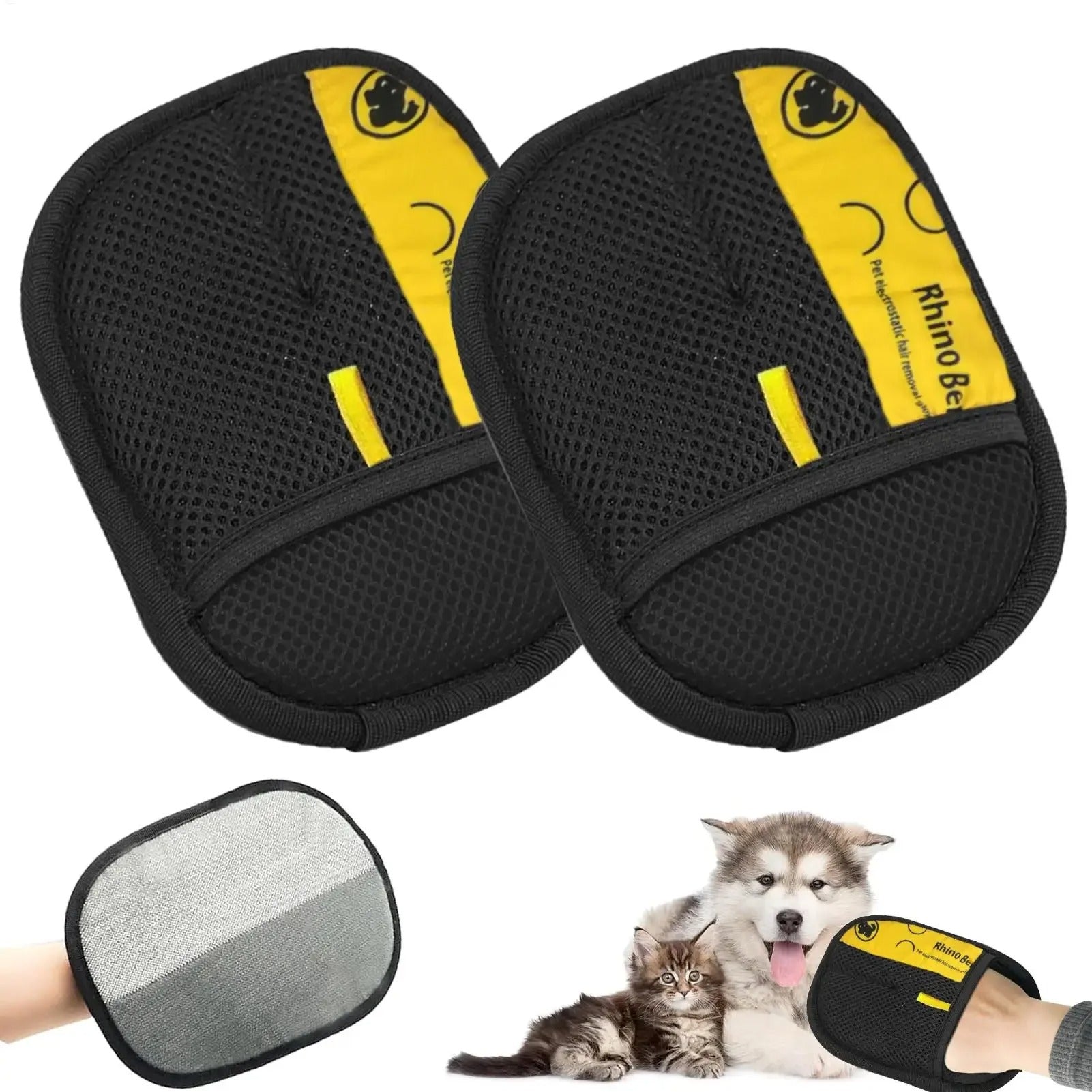 Electrostatic Pet Hair Remover Glove Dog Cat Grooming Hair Cleaning Mitt