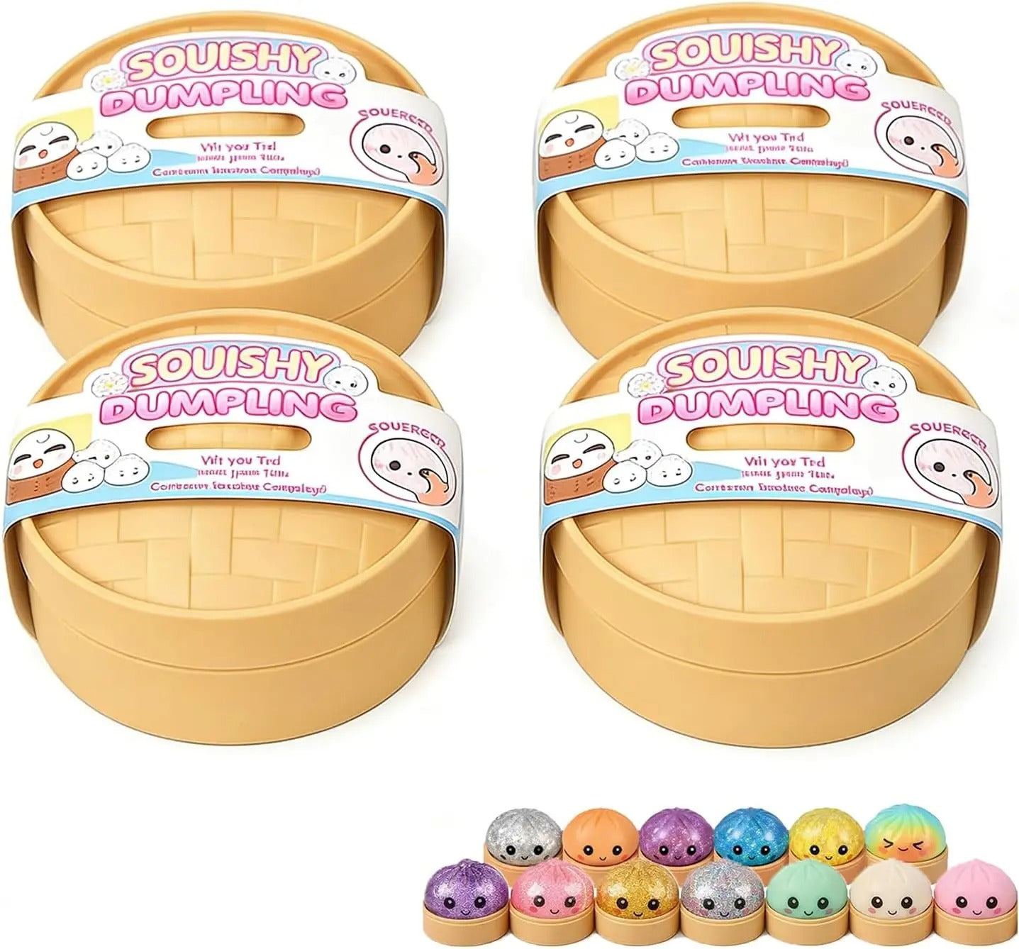 Squishy Dumpling Mystery Box Slow Rising Stress Relief Fidget Toy Random Color
