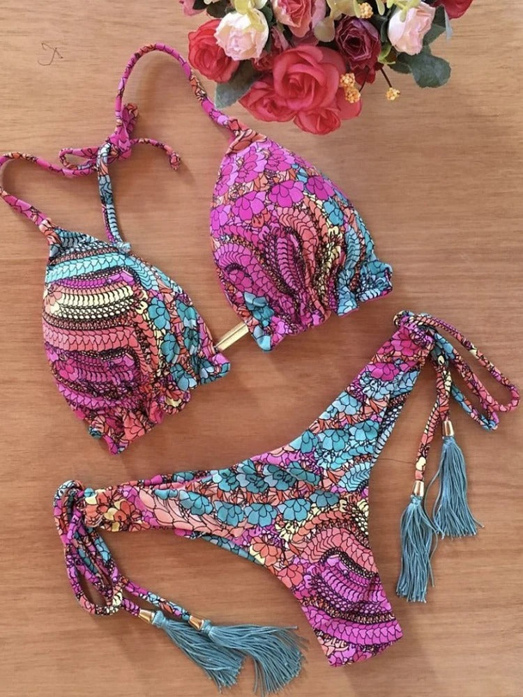 Floral Print Bikini Set Women