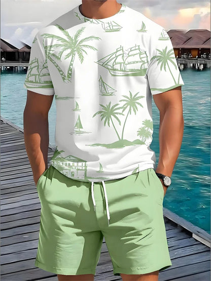 Men’s Hawaiian Summer Shorts Set