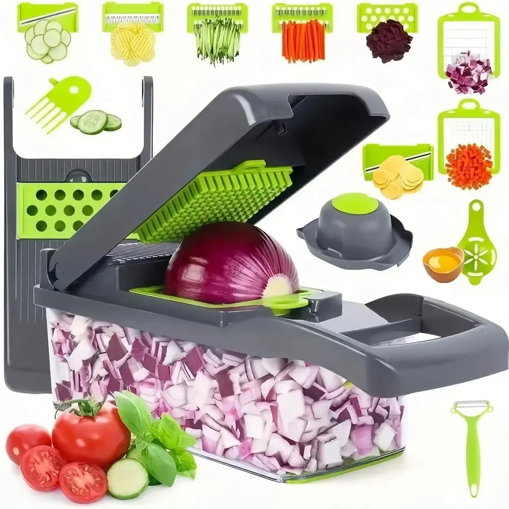 Vegetable Chopper – 16-in-1 Multifunctional Kitchen Tool & Appliance
