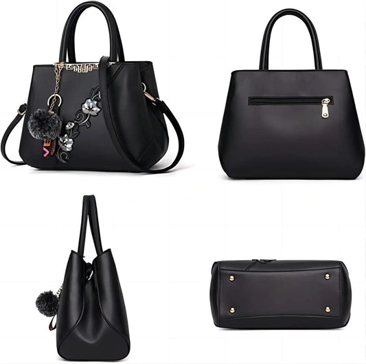 Elegant Women’s Handbag Embroidery Top Handle Bag