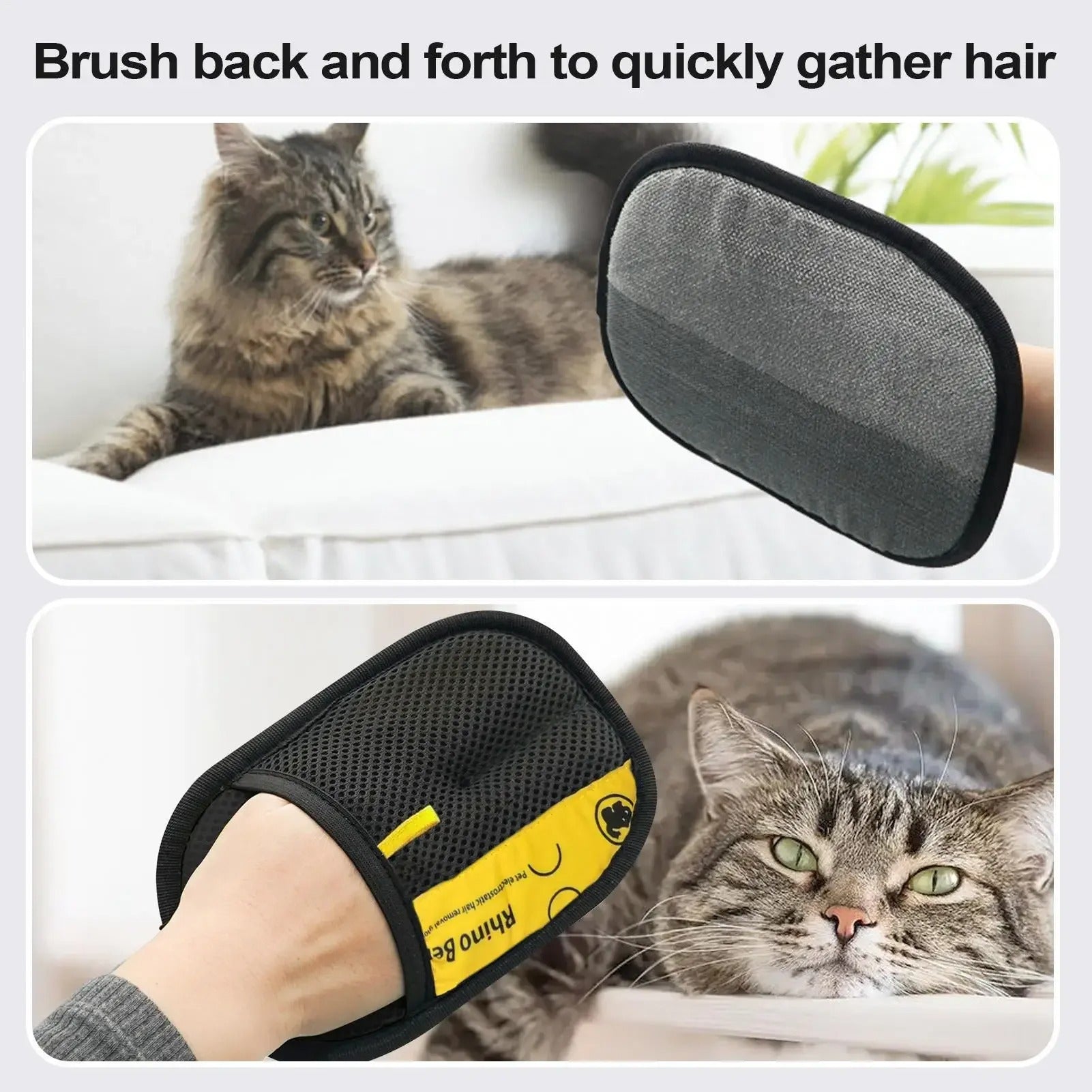 Electrostatic Pet Hair Remover Glove Dog Cat Grooming Hair Cleaning Mitt