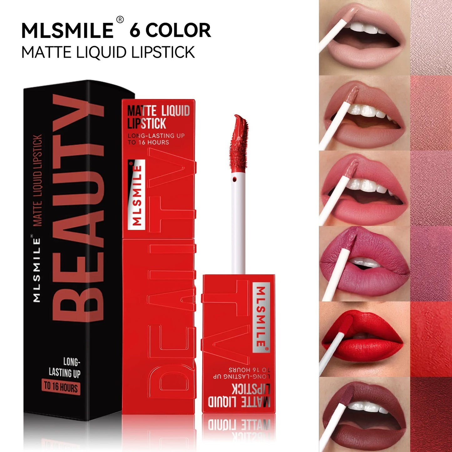 6-Color Matte Liquid Lipstick Set