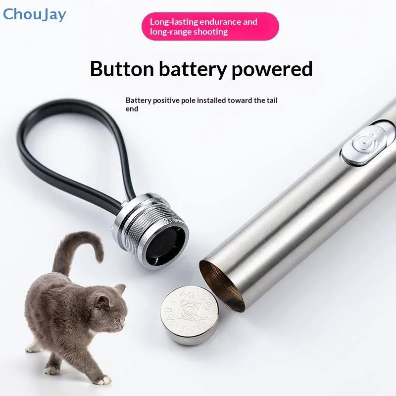 Multi-Pattern Laser Cat Toy Pen – Interactive Infrared Cat Teaser with USB Rechargeable Laser Pointer for Indoor Cats