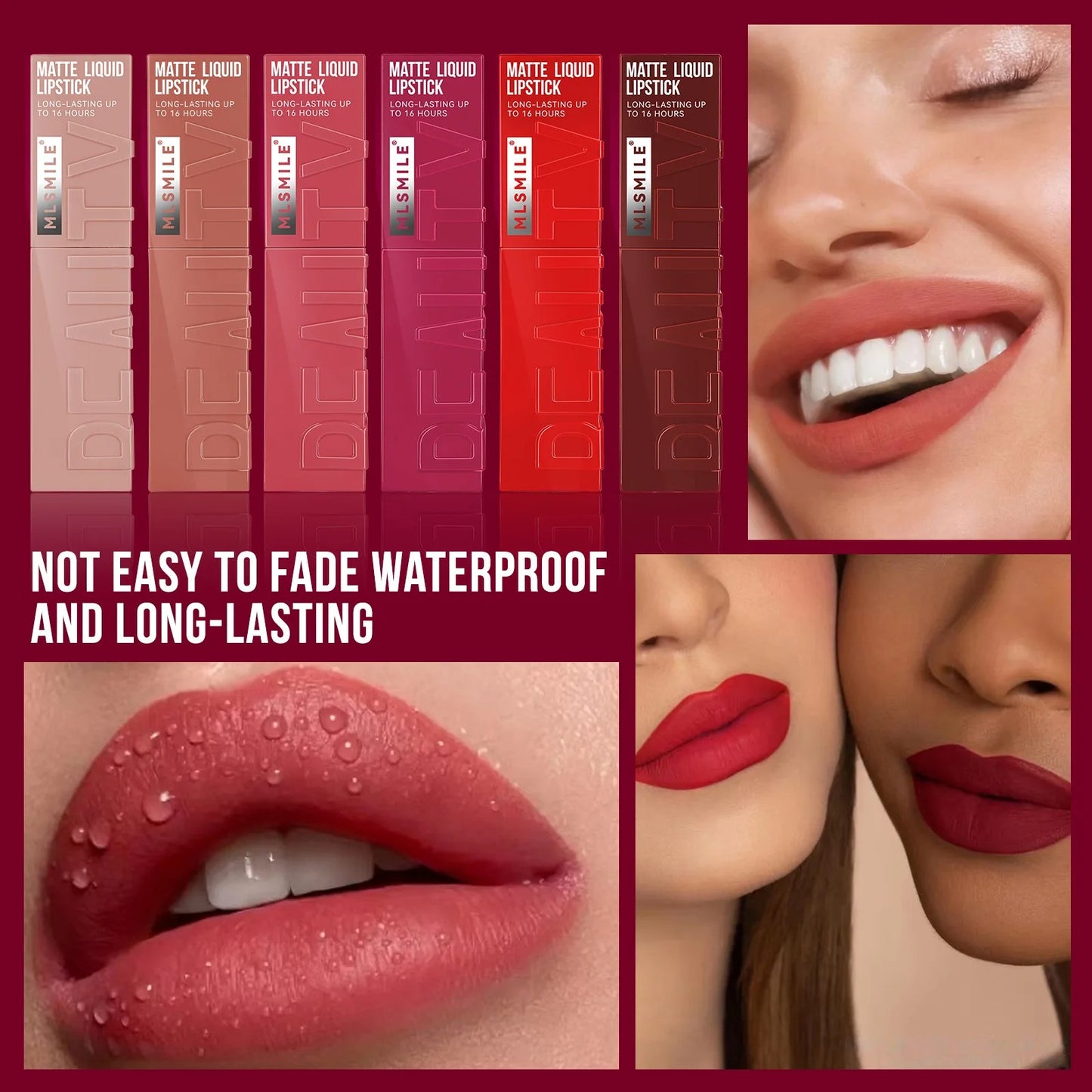 6-Color Matte Liquid Lipstick Set
