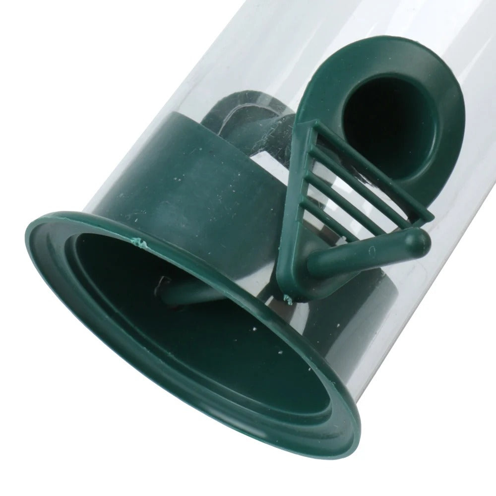 Hanging Bird Feeder for Outdoors – Wild Bird Seed Feeder with Perch, Transparent Garden Bird Feeding Station for Backyard & Patio
