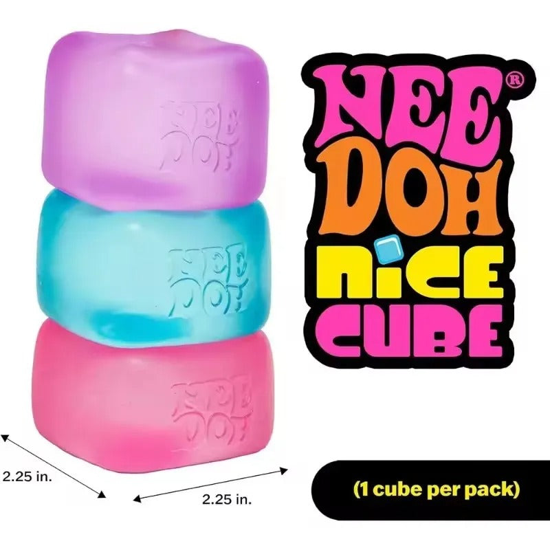 NeeDoh Nice Cube Stress Ball – Soft Sensory Fidget Toy for Stress Relief, Anxiety Relief & Hand Therapy for Kids and Adults