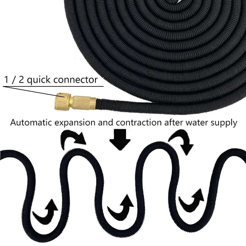 Expandable Garden Hose – High-Pressure Hose with Spray Gun