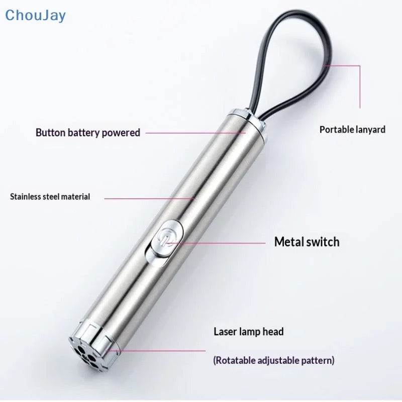 Multi-Pattern Laser Cat Toy Pen – Interactive Infrared Cat Teaser with USB Rechargeable Laser Pointer for Indoor Cats
